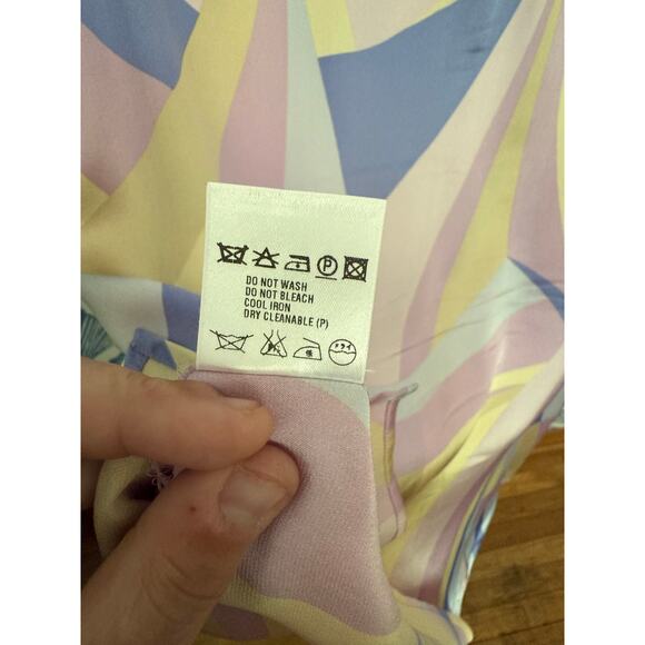 ESCADA 100% Silk Pastel Colored Blouse Sz. 44 - Picture 6 of 8